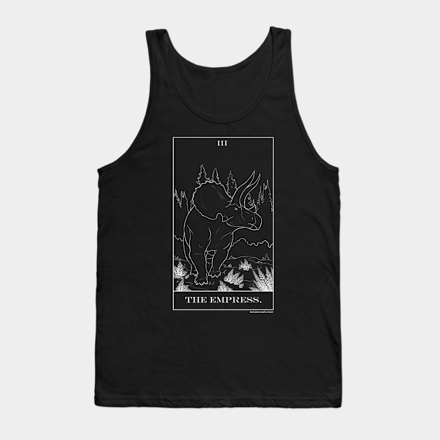 Empress Dinosaur Triceratops Tarot Tank Top by Interfector